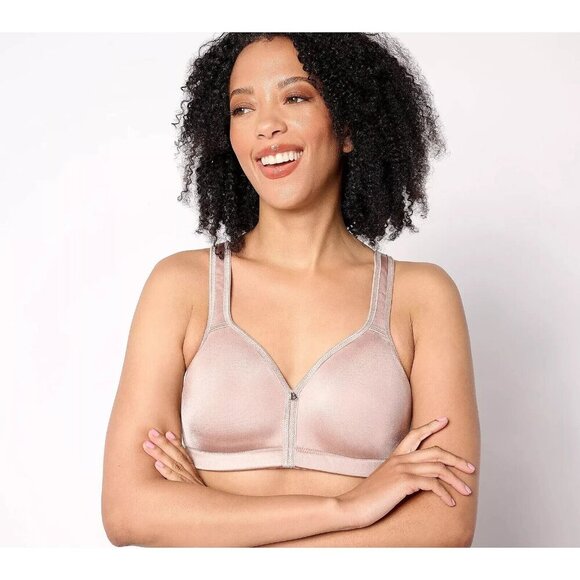 Breezies Signature Shine Unlined Wirefree Support Bra Mink,40 DDD A639541 - Picture 1 of 1